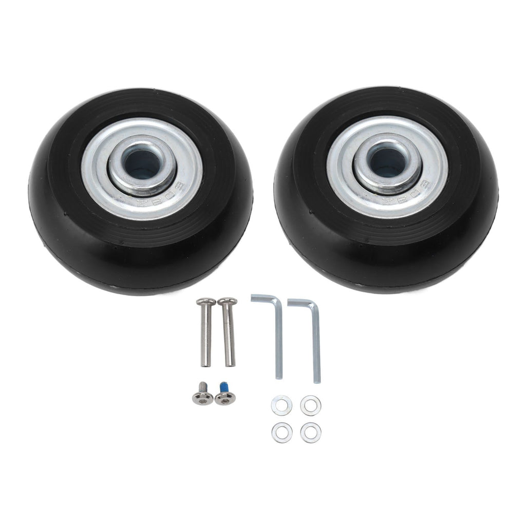 Luggage Wheel Replacement Kit Silent Operation Dual Bearing Swivel Caster Wheels Bearings Repair for Trolley Case Suitcase 54x18mm/2.1x0.7in