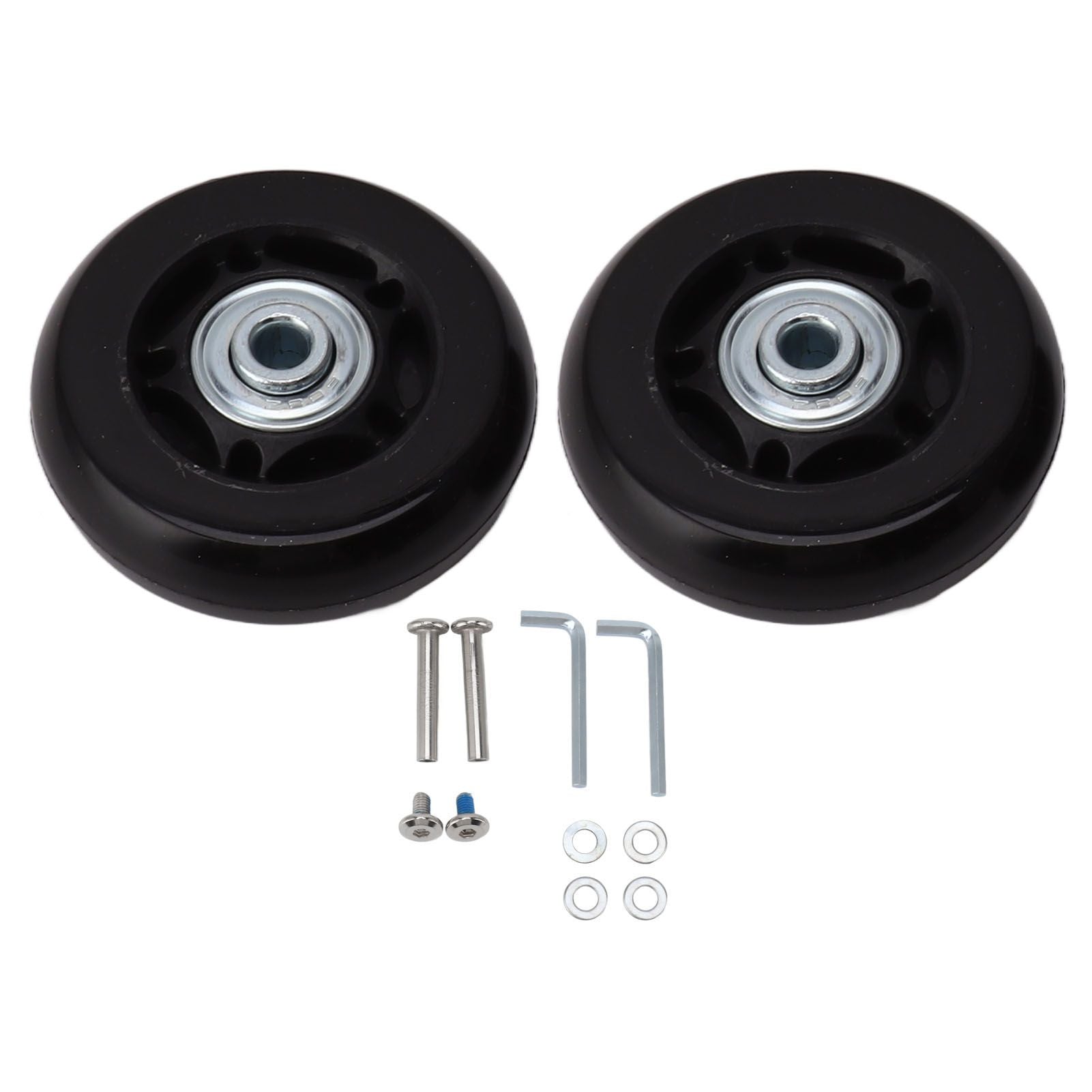 Luggage Wheel Replacement Kit Silent Operation Dual Bearing Swivel Caster Wheels Bearings Repair for Trolley Case Suitcase 60x18mm/2.4x0.7in