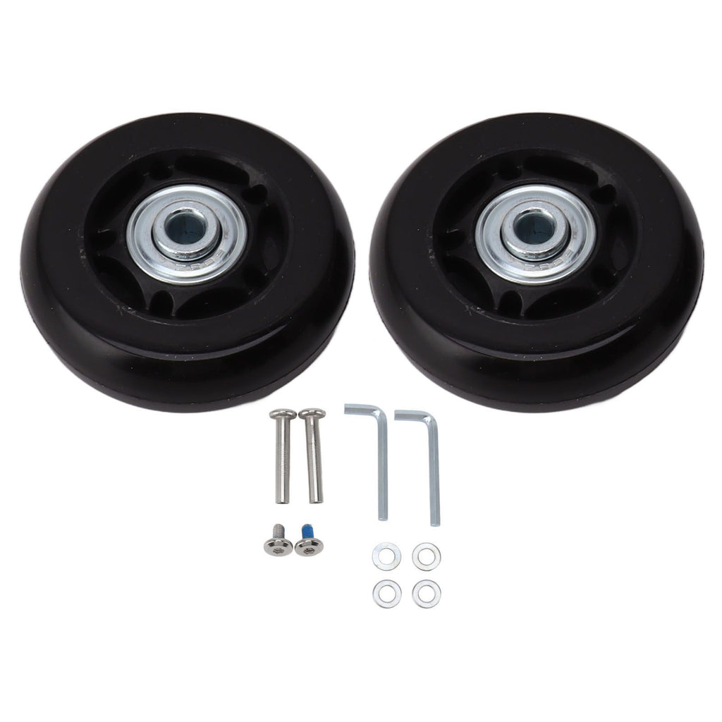 Luggage Wheel Replacement Kit Silent Operation Dual Bearing Swivel Caster Wheels Bearings Repair for Trolley Case Suitcase 60x24mm/2.4x0.9in