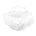 White Flower Girl Basket Petal Beads Decoration Handheld Bridesmaid Scattering Wedding Basket