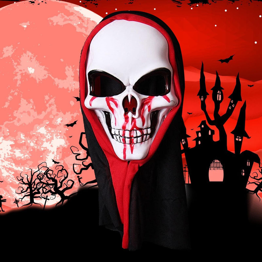 Skull Mask Skeleton Scary Ghost Death High Elastic Breathable Unisex Halloween Role Playing Props for Party Type 3