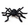 Giant Fake Spider Lifelike Halloween Posable Black Soft Hairy Fake Spiders Scary Decorations for Yard Home 125cm