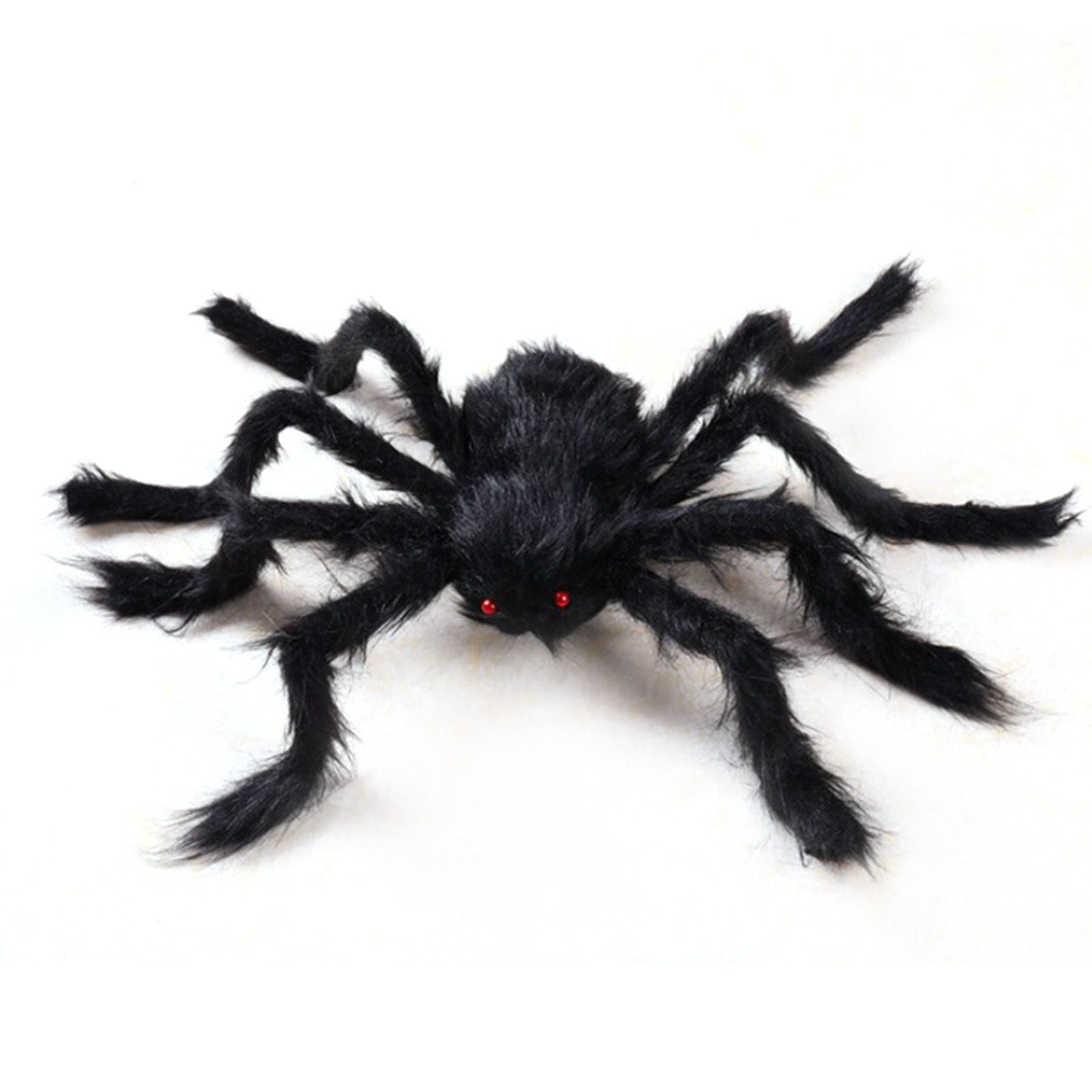 Giant Fake Spider Lifelike Halloween Posable Black Soft Hairy Fake Spiders Scary Decorations for Yard Home 125cm