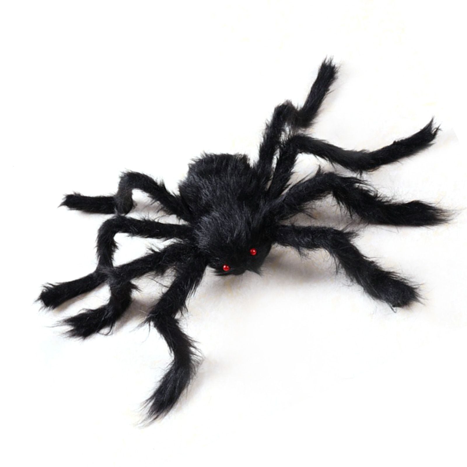 Giant Fake Spider Lifelike Halloween Posable Black Soft Hairy Fake Spiders Scary Decorations for Yard Home 125cm