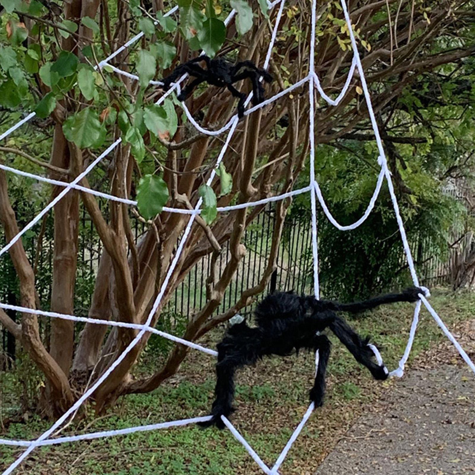 Giant Fake Spider Lifelike Halloween Posable Black Soft Hairy Fake Spiders Scary Decorations for Yard Home 125cm