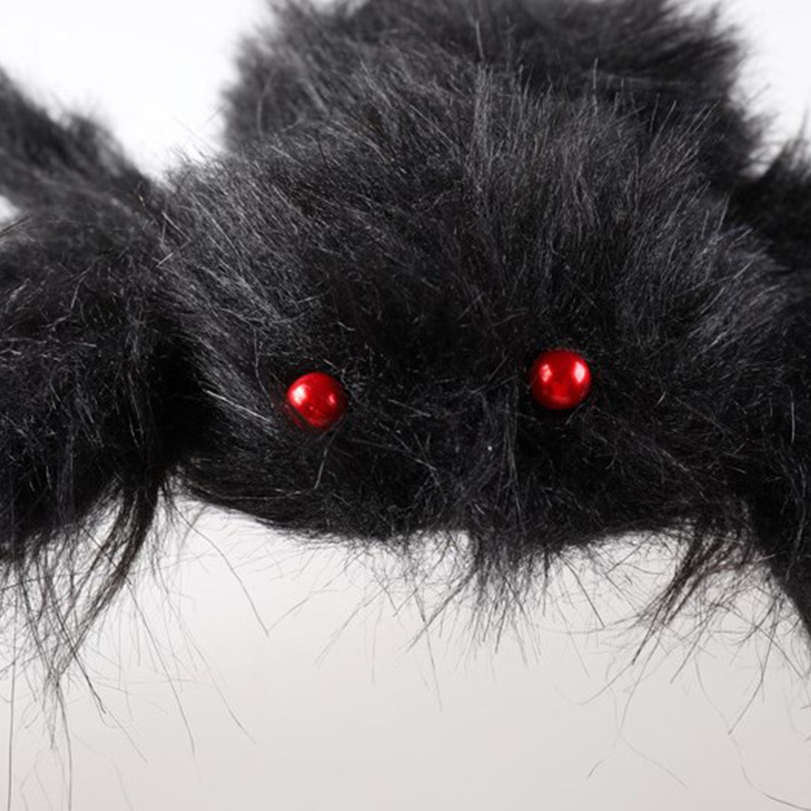Giant Fake Spider Lifelike Halloween Posable Black Soft Hairy Fake Spiders Scary Decorations for Yard Home 200cm
