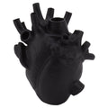 Heart Shaped Vase Decorative Modern Resin Exquisite Planter Pot for Home Office Bedroom Wedding Black