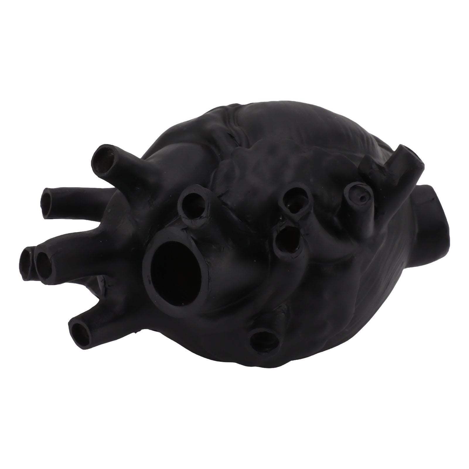 Heart Shaped Vase Decorative Modern Resin Exquisite Planter Pot for Home Office Bedroom Wedding Black