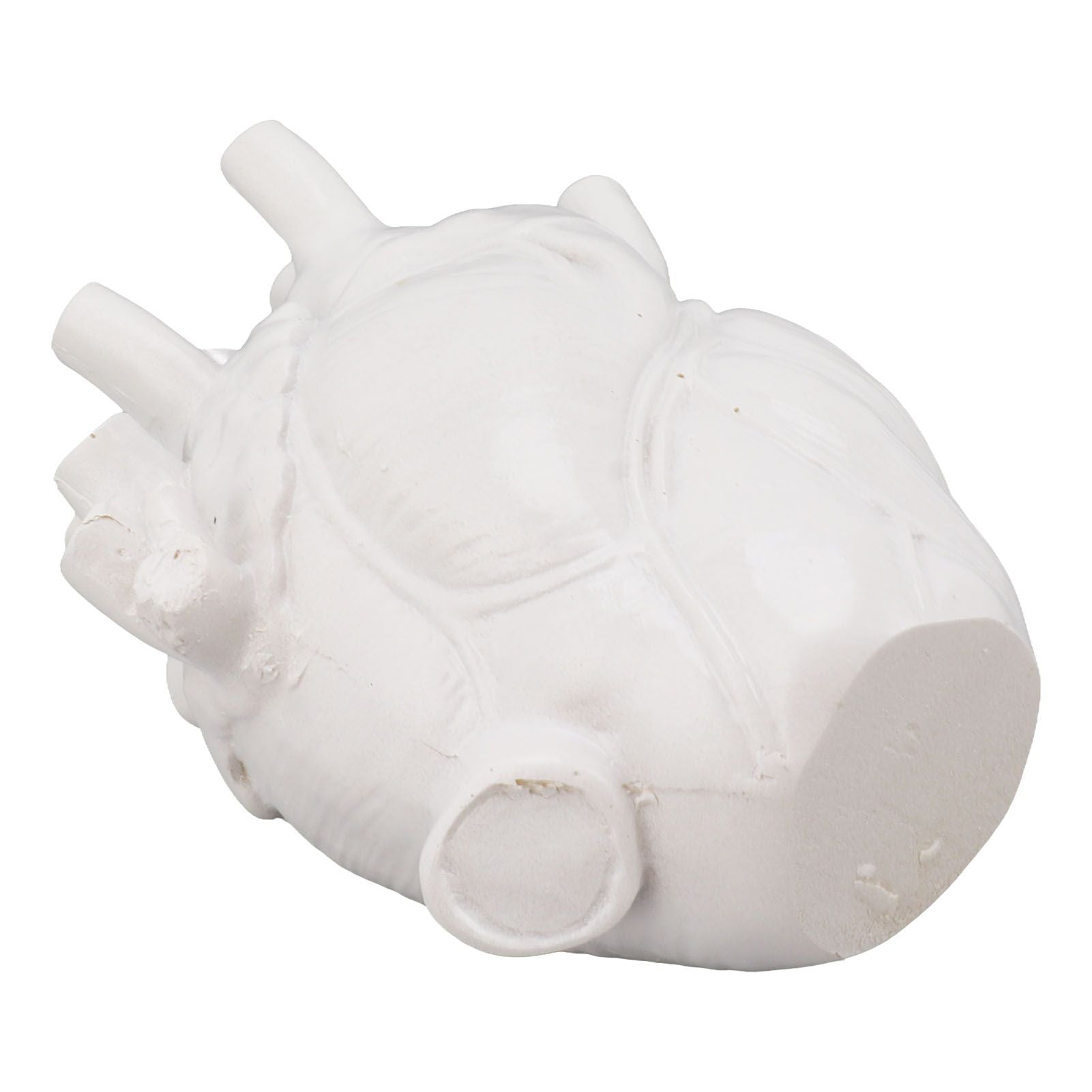 Heart Shaped Vase Decorative Modern Resin Exquisite Planter Pot for Home Office Bedroom Wedding White