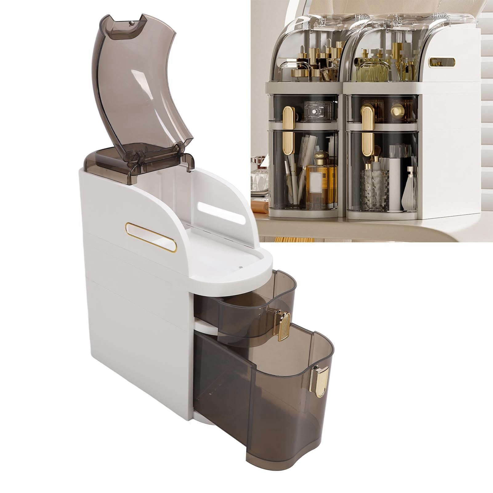 Small Spaces Gaps Cabinet Clear Drawers Narrow Tall Slim Seam Cabinet Vertical Storage Unit for Bathroom Kitchen A