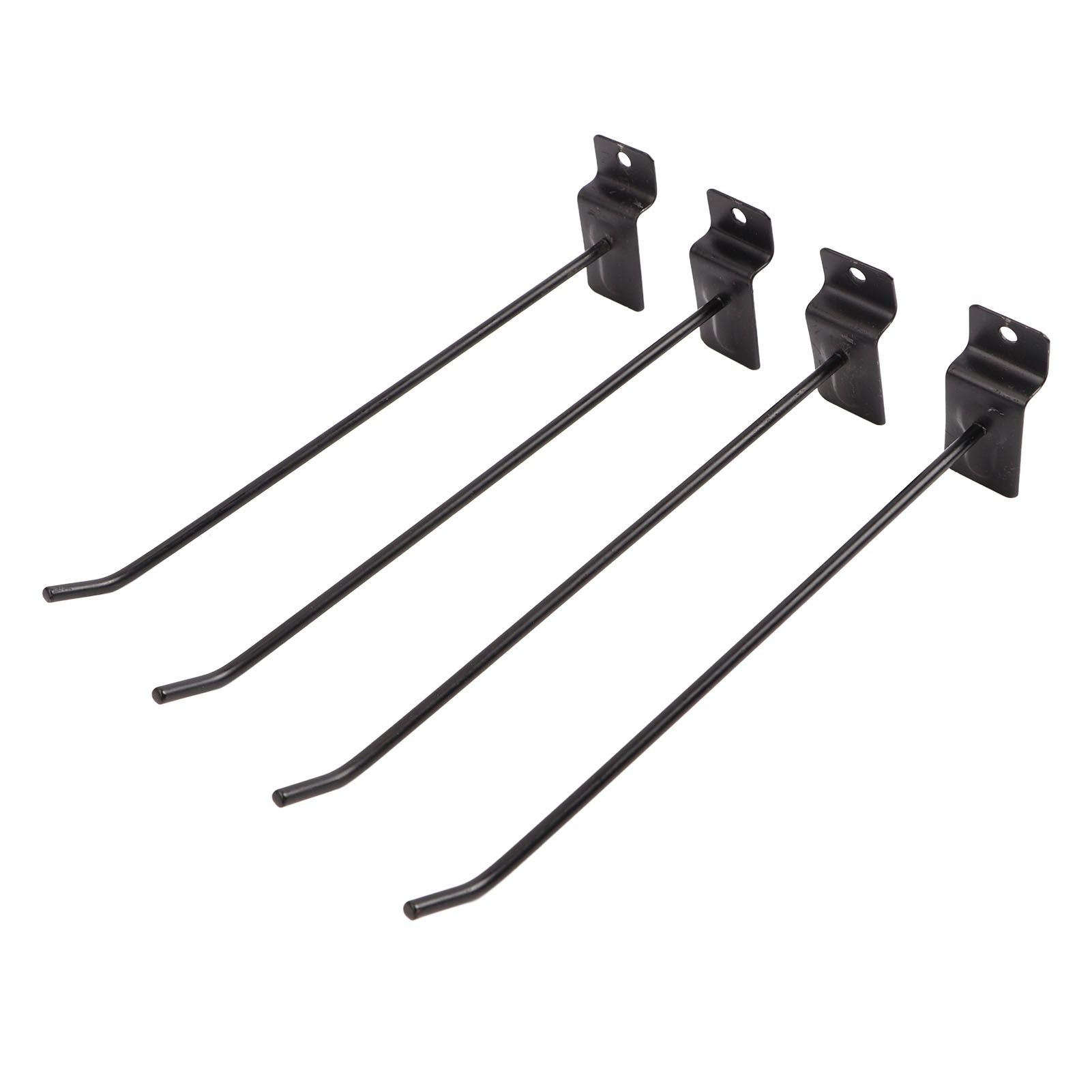 30PCS Panel Hooks Black Slatwall Hanger Thickened Easy Installation Anti Rust Display Pegs for Retail Garage