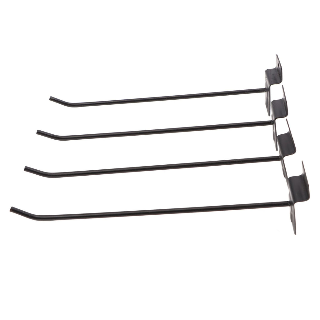 30PCS Panel Hooks Black Slatwall Hanger Thickened Easy Installation Anti Rust Display Pegs for Retail Garage