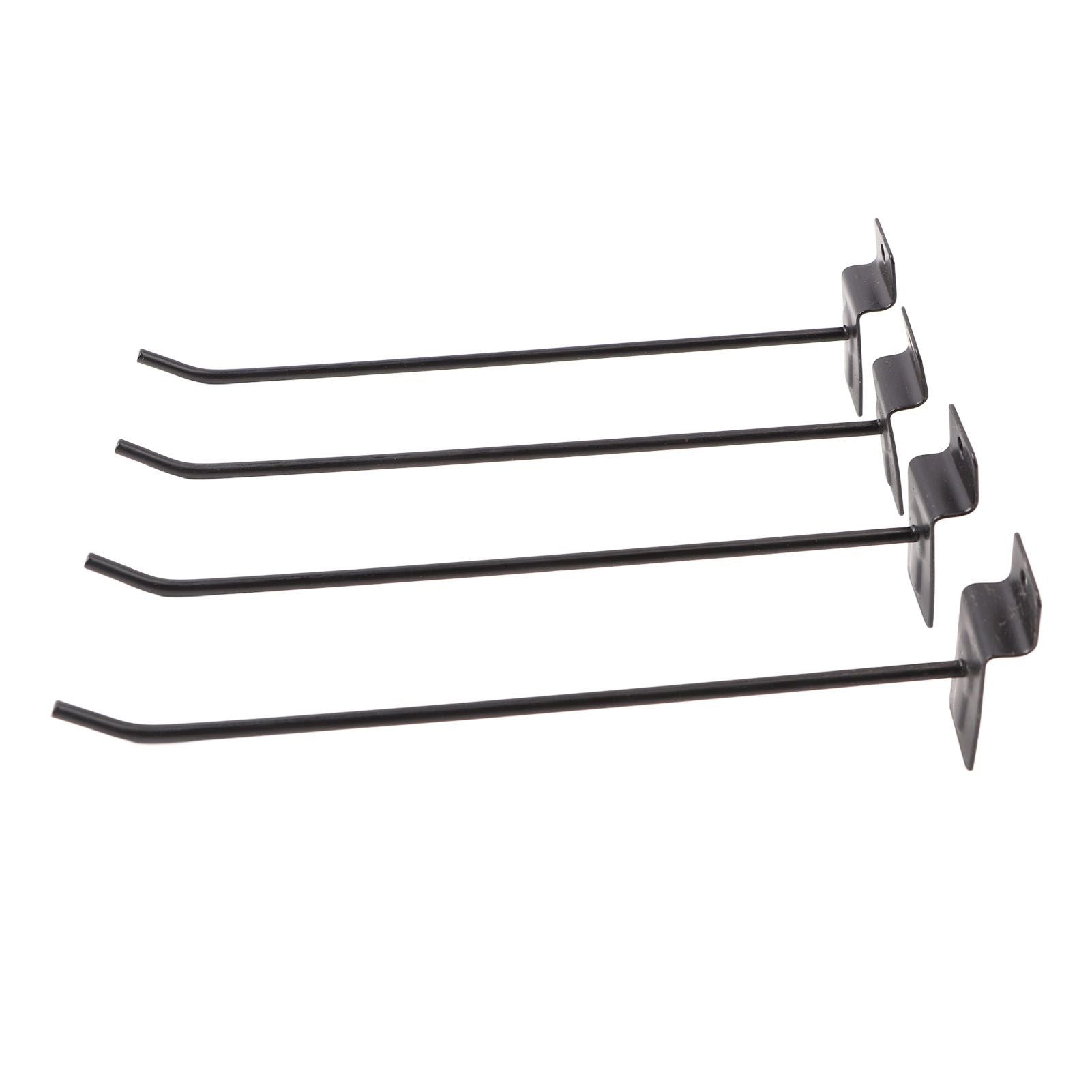 30PCS Panel Hooks Black Slatwall Hanger Thickened Easy Installation Anti Rust Display Pegs for Retail Garage