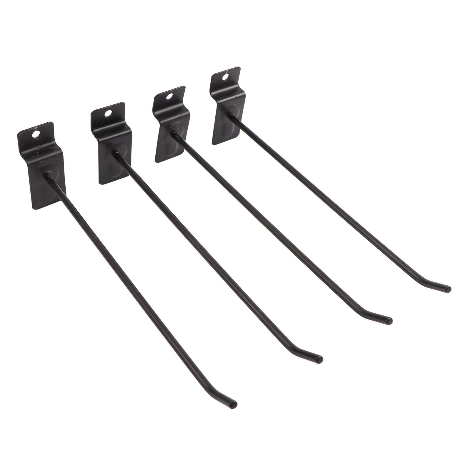 30PCS Panel Hooks Black Slatwall Hanger Thickened Easy Installation Anti Rust Display Pegs for Retail Garage