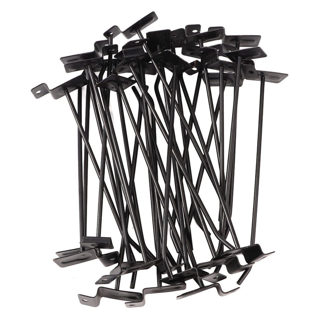 30PCS Panel Hooks Black Slatwall Hanger Thickened Easy Installation Anti Rust Display Pegs for Retail Garage