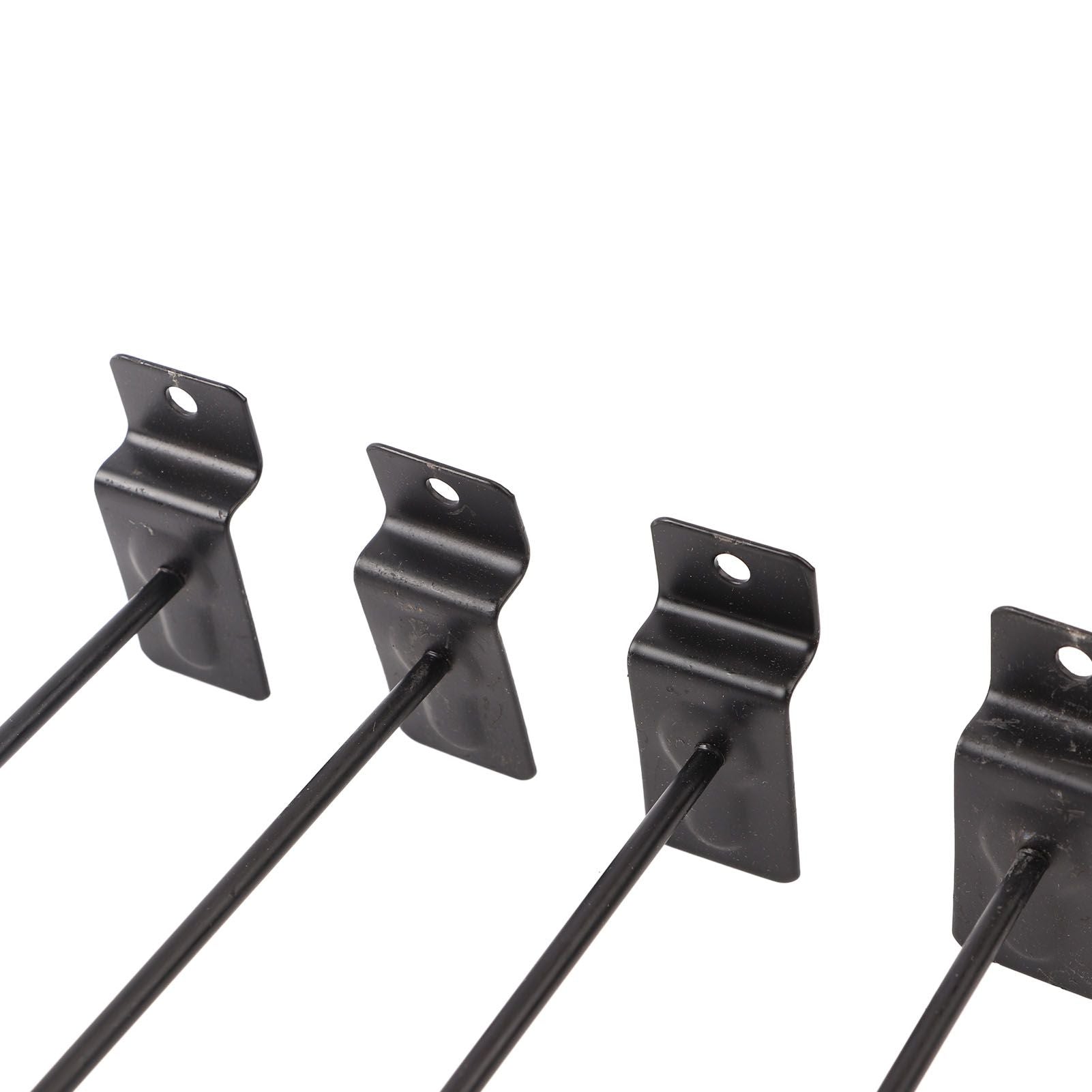 30PCS Panel Hooks Black Slatwall Hanger Thickened Easy Installation Anti Rust Display Pegs for Retail Garage