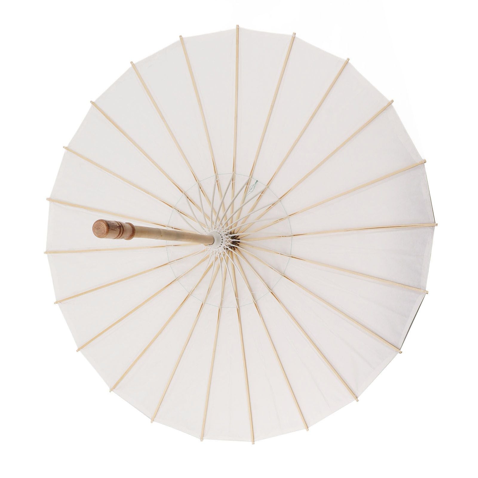 Kids Paper Parasol Bamboo and Paper Chinese Style Elegant White DIY Paper Umbrellas for Decoration 83cm/32.7in