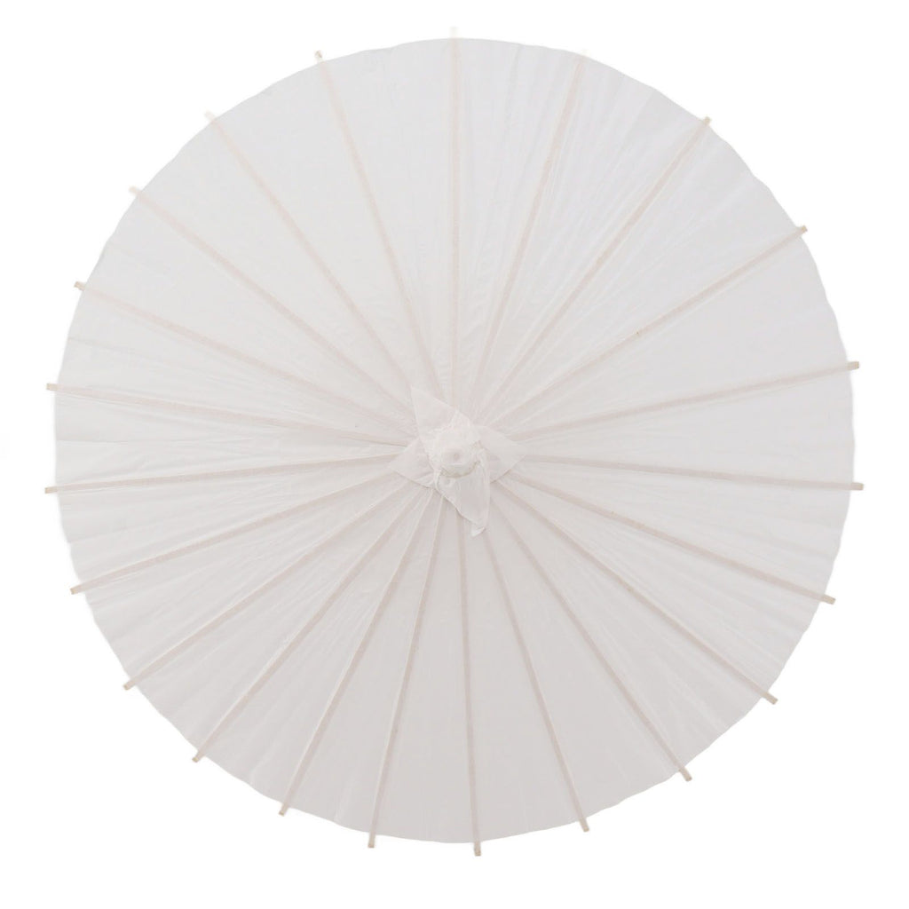 Kids Paper Parasol Bamboo and Paper Chinese Style Elegant White DIY Paper Umbrellas for Decoration 40cm/15.7in