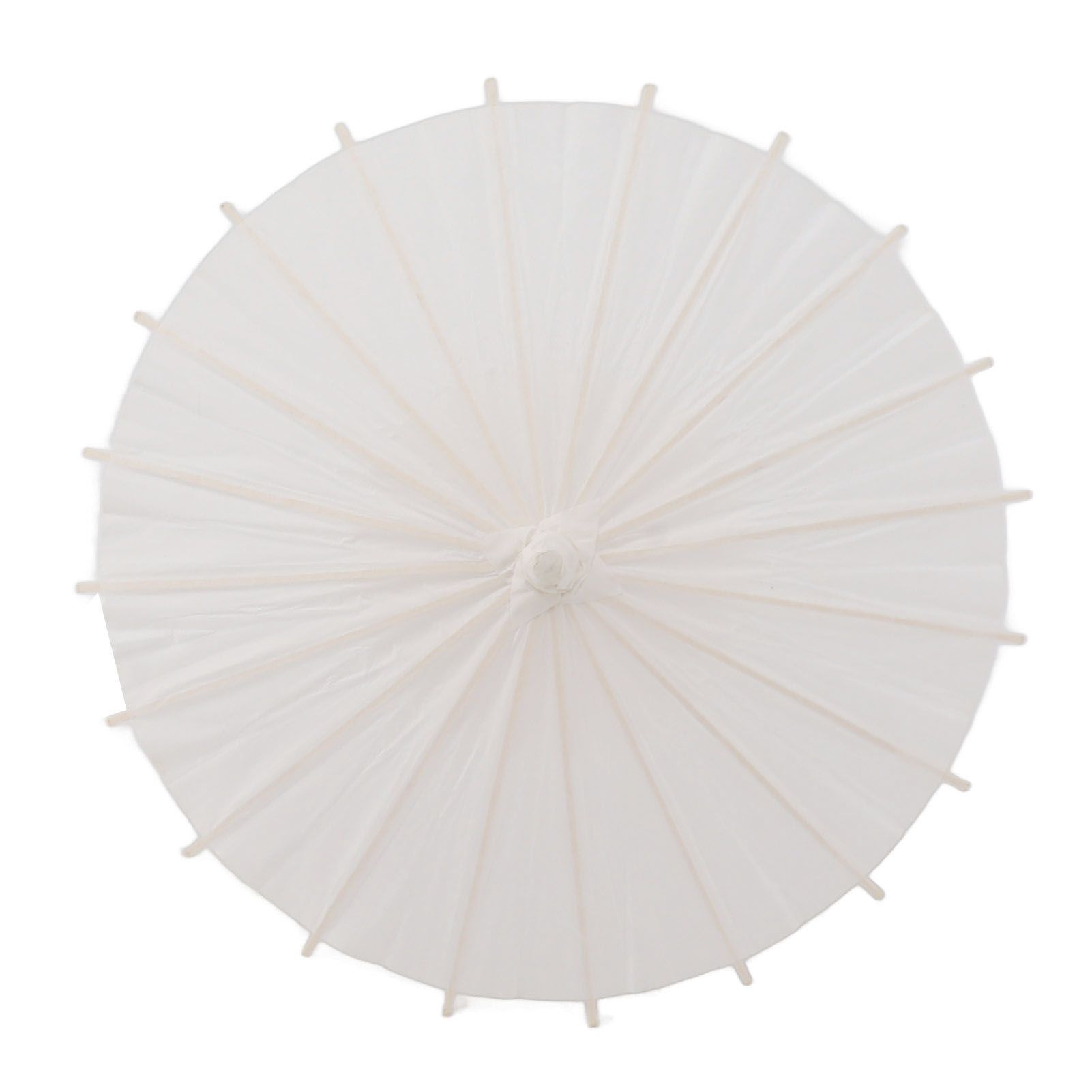 Kids Paper Parasol Bamboo and Paper Chinese Style Elegant White DIY Paper Umbrellas for Decoration 28cm/11in