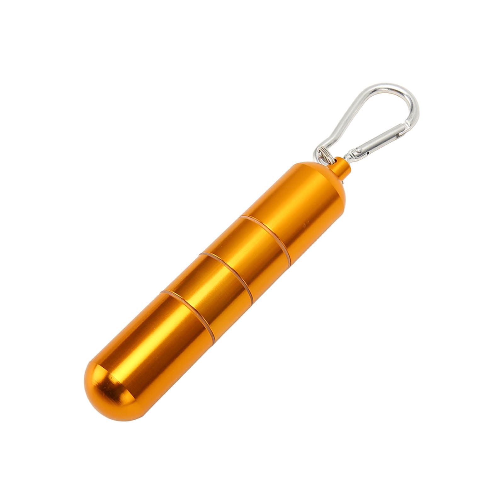 Portable Keychain Cigarette Case Aluminum Alloy Cigarette Tube Smoking Accessories for 10pcs 5.5mm Fine Cigarettes Gold