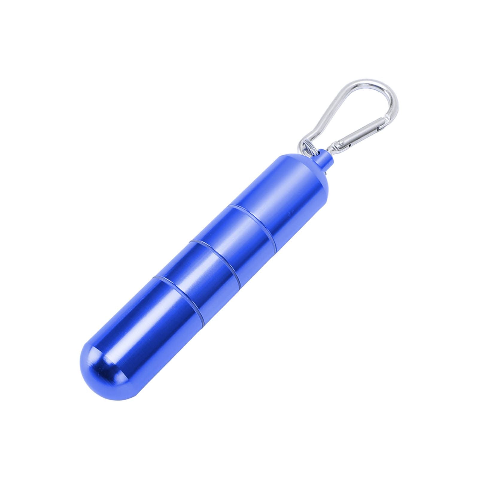 Portable Keychain Cigarette Case Aluminum Alloy Cigarette Tube Smoking Accessories for 10pcs 5.5mm Fine Cigarettes Blue