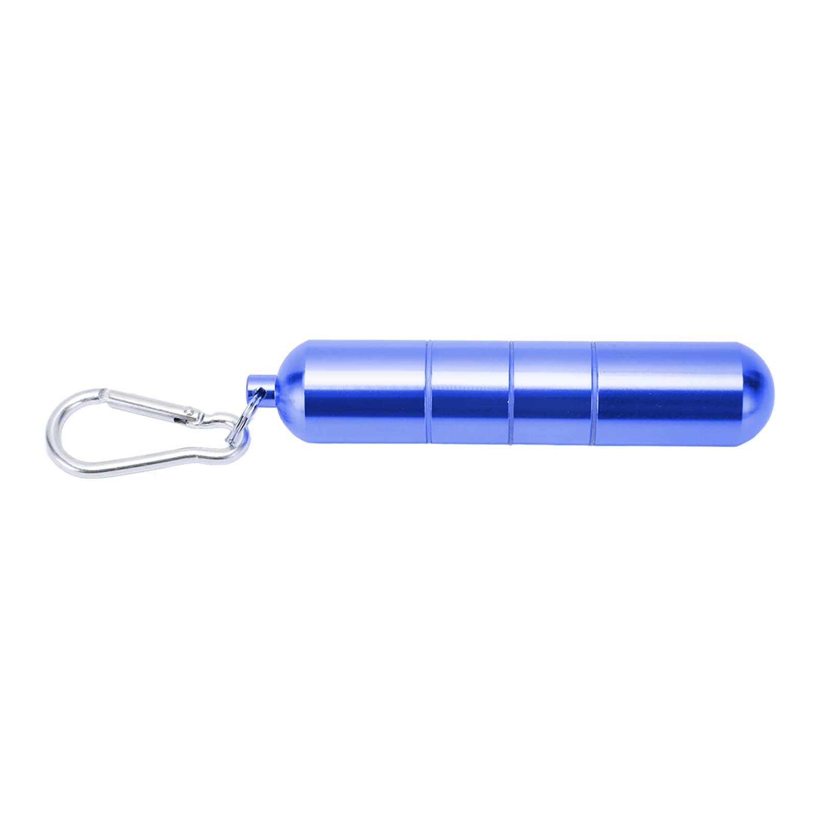 Portable Keychain Cigarette Case Aluminum Alloy Cigarette Tube Smoking Accessories for 10pcs 5.5mm Fine Cigarettes Blue