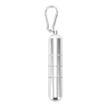 Portable Keychain Cigarette Case Aluminum Alloy Cigarette Tube Smoking Accessories for 10pcs 5.5mm Fine Cigarettes Silver