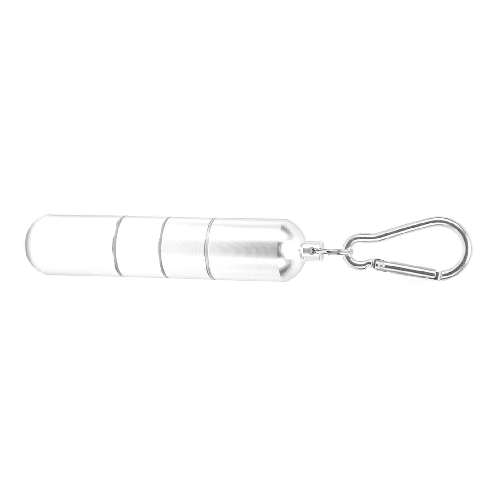 Portable Keychain Cigarette Case Aluminum Alloy Cigarette Tube Smoking Accessories for 10pcs 5.5mm Fine Cigarettes Silver