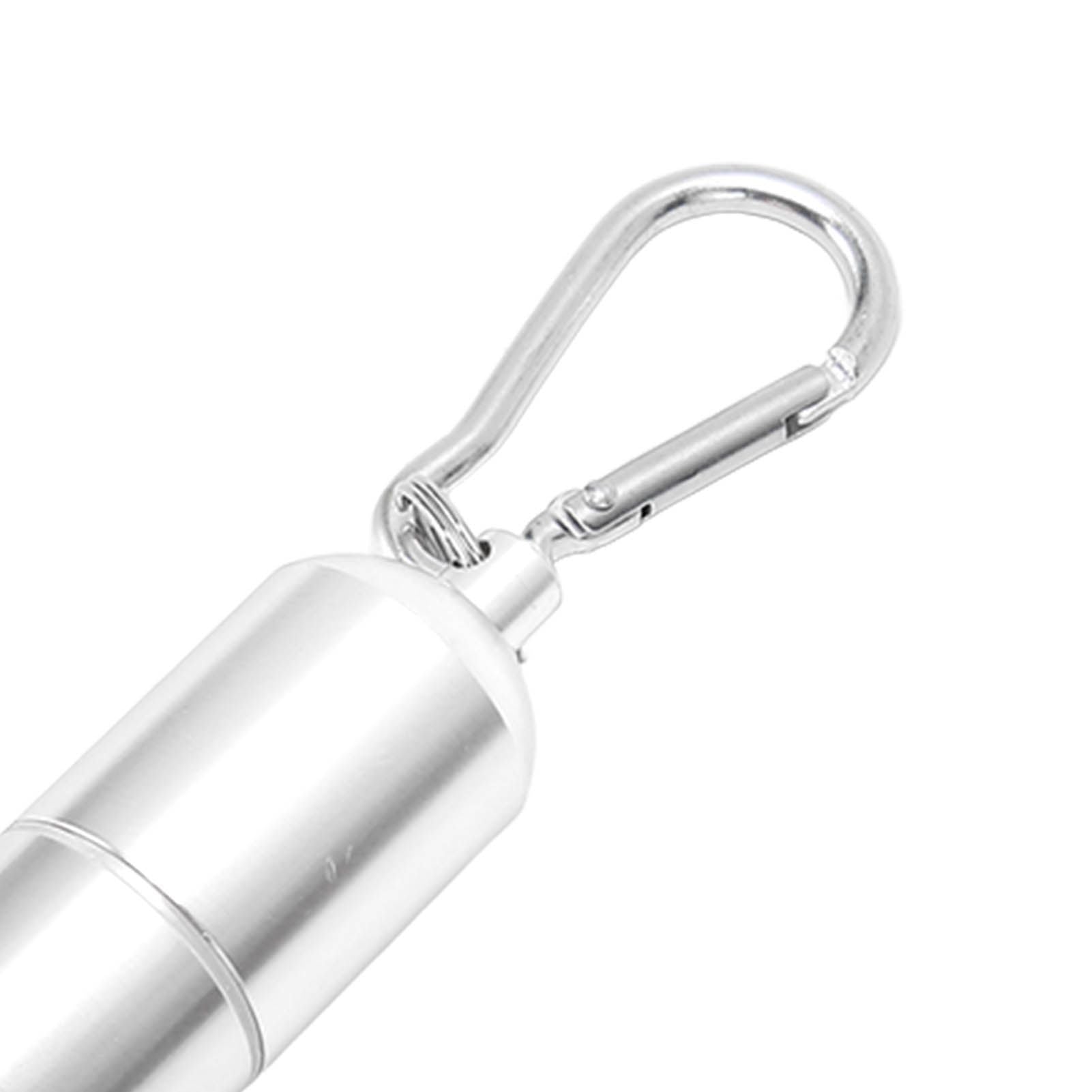 Portable Keychain Cigarette Case Aluminum Alloy Cigarette Tube Smoking Accessories for 10pcs 5.5mm Fine Cigarettes Silver