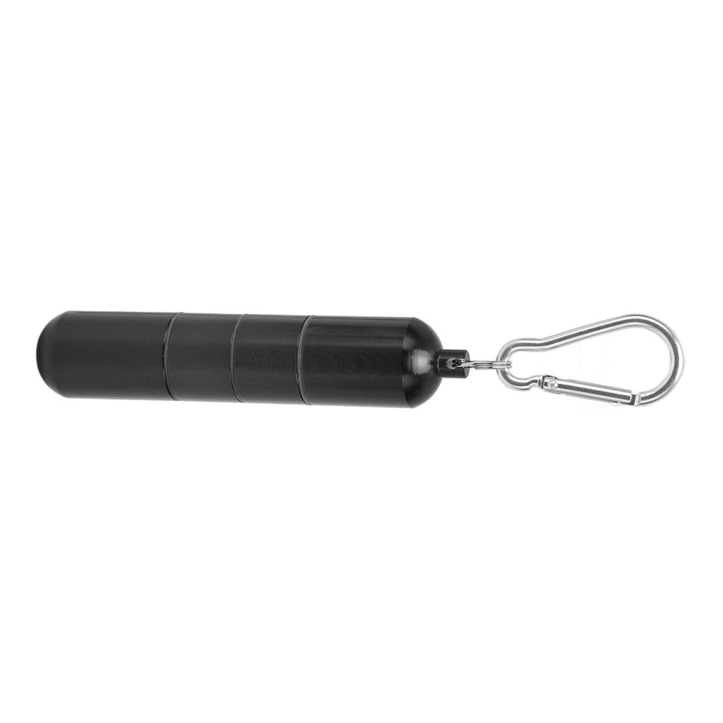 Portable Keychain Cigarette Case Aluminum Alloy Cigarette Tube Smoking Accessories for 10pcs 5.5mm Fine Cigarettes Black