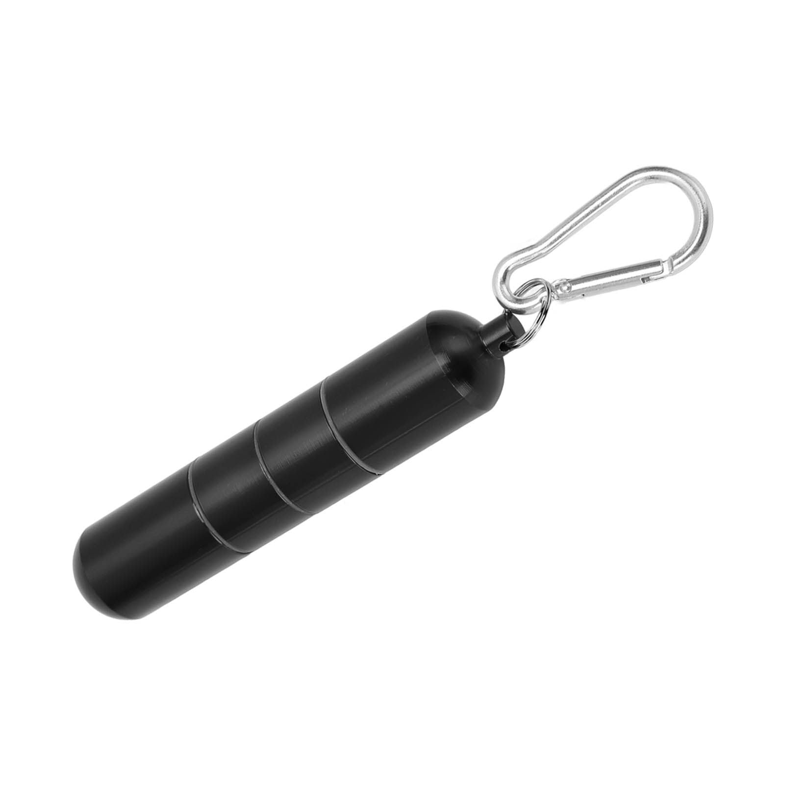 Portable Keychain Cigarette Case Aluminum Alloy Cigarette Tube Smoking Accessories for 10pcs 5.5mm Fine Cigarettes Black