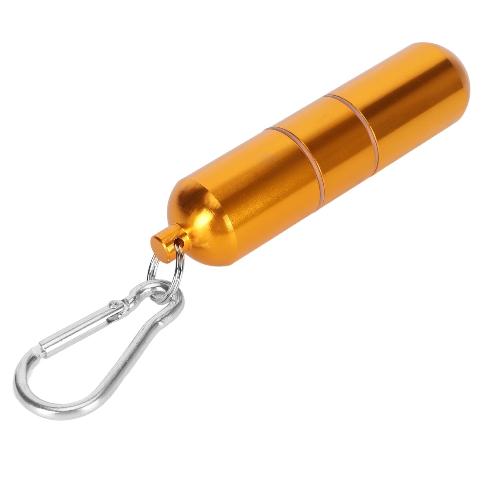Cigarette Storage Tube Aluminum Alloy Sealed Waterproof Portable Cigarette Holder Container for Outdoor Travel Camping Hiking Gold