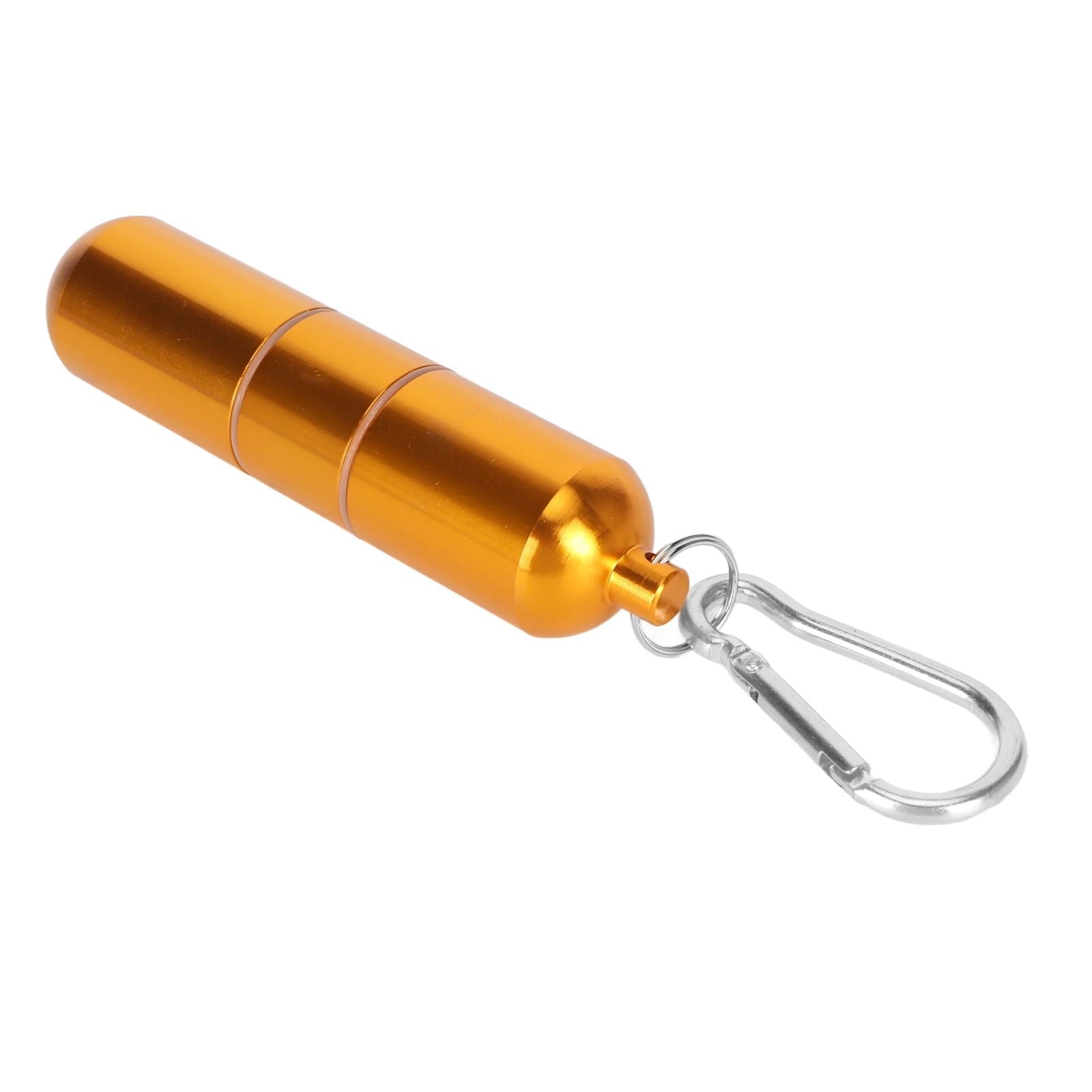 Cigarette Storage Tube Aluminum Alloy Sealed Waterproof Portable Cigarette Holder Container for Outdoor Travel Camping Hiking Gold