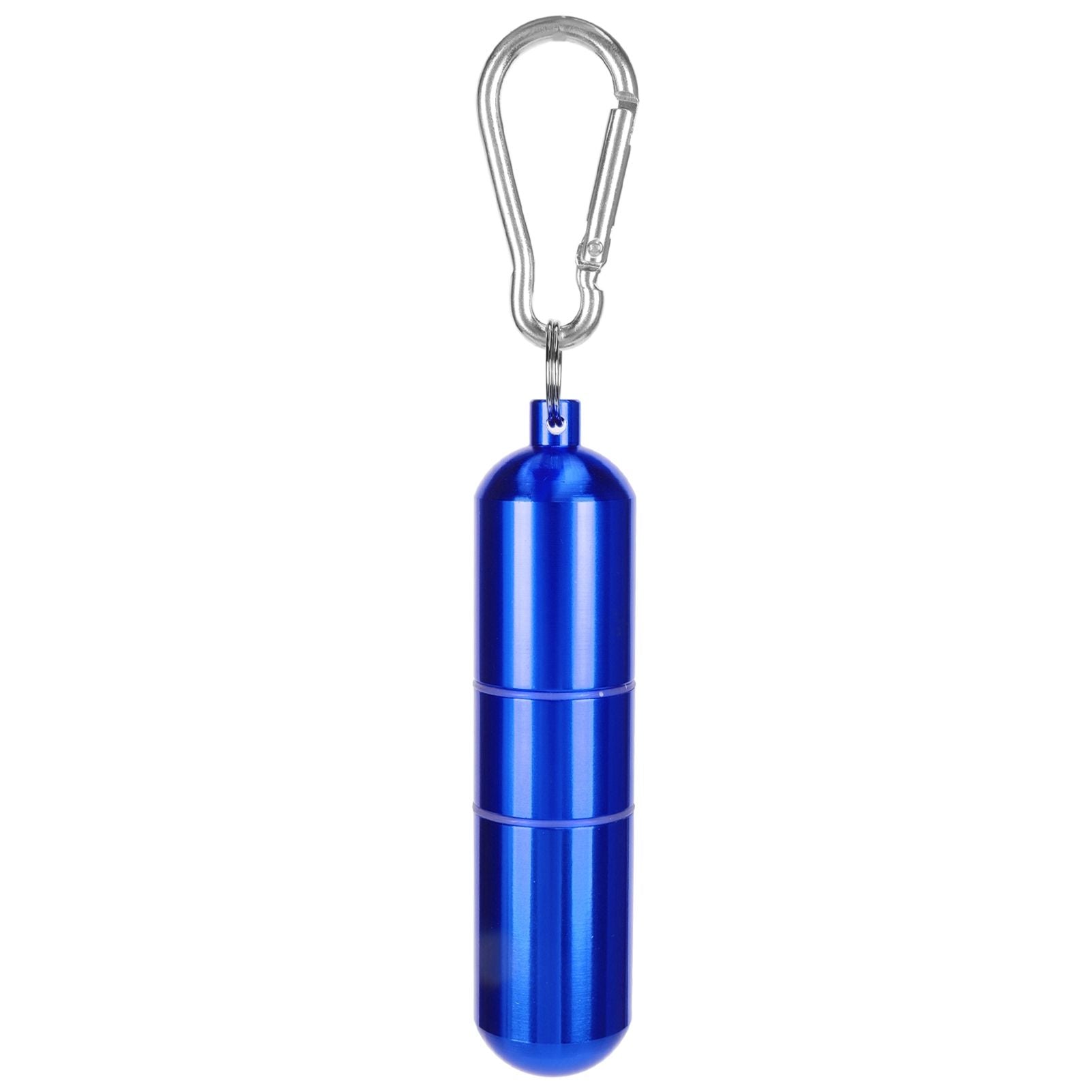 Cigarette Storage Tube Aluminum Alloy Sealed Waterproof Portable Cigarette Holder Container for Outdoor Travel Camping Hiking Blue