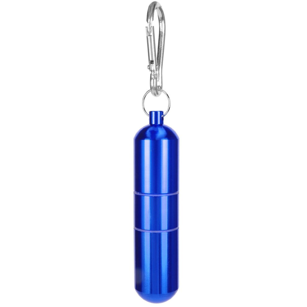 Cigarette Storage Tube Aluminum Alloy Sealed Waterproof Portable Cigarette Holder Container for Outdoor Travel Camping Hiking Blue
