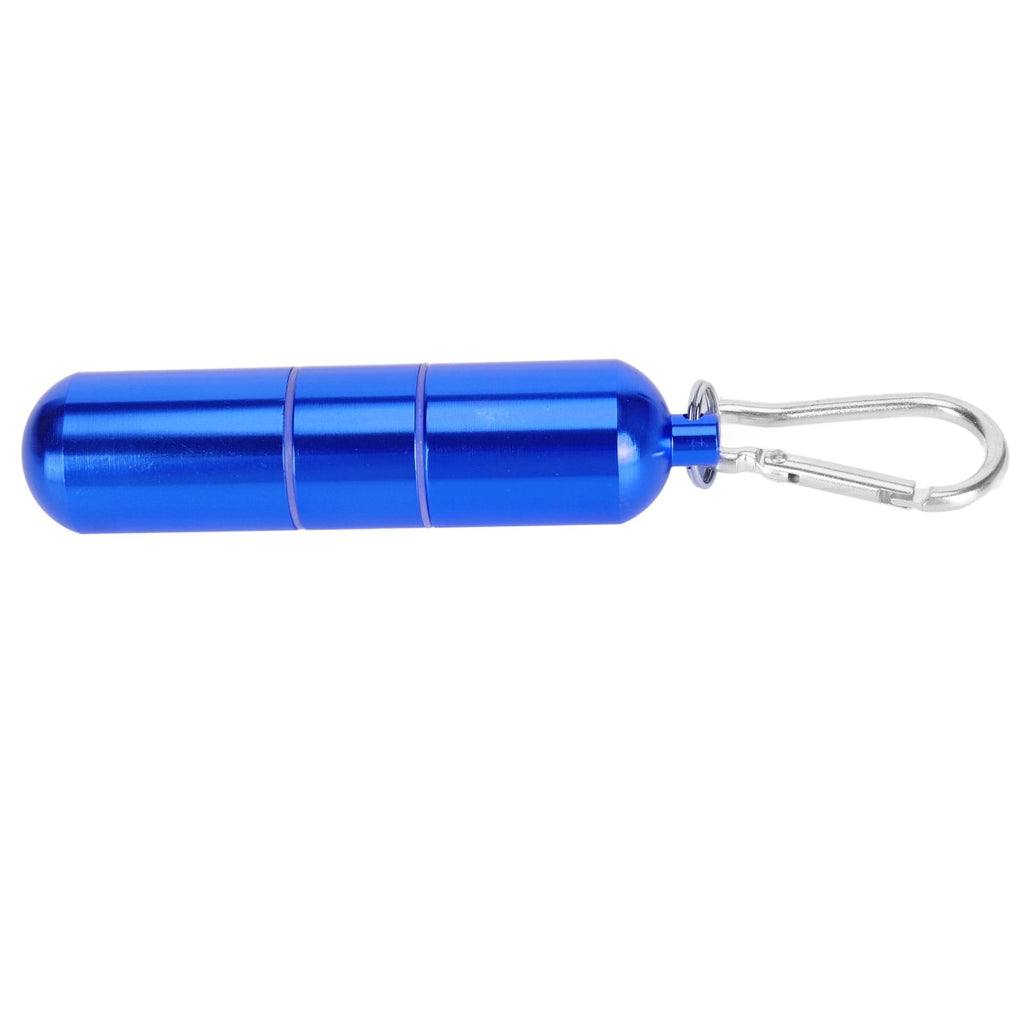 Cigarette Storage Tube Aluminum Alloy Sealed Waterproof Portable Cigarette Holder Container for Outdoor Travel Camping Hiking Blue