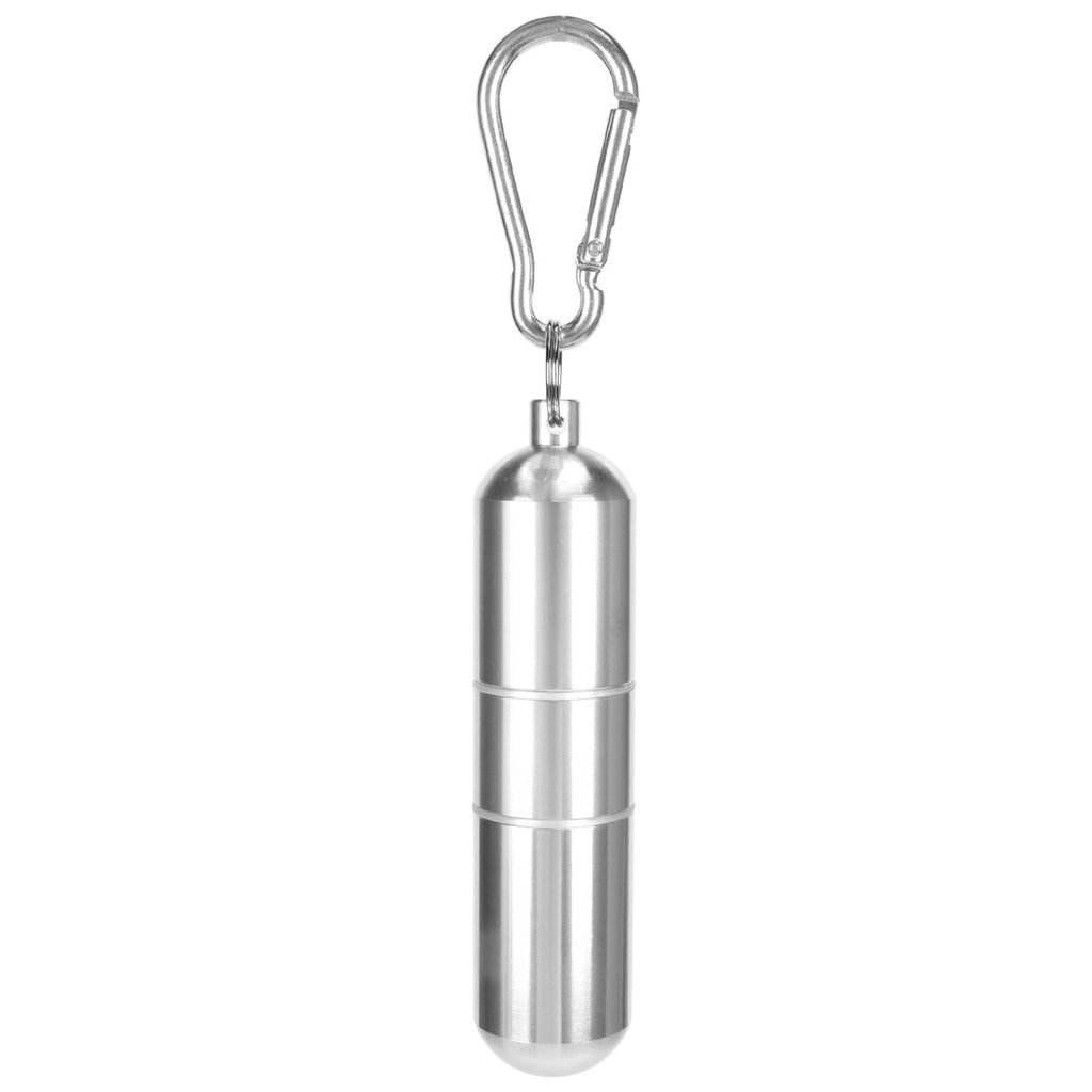 Cigarette Storage Tube Aluminum Alloy Sealed Waterproof Portable Cigarette Holder Container for Outdoor Travel Camping Hiking Silver
