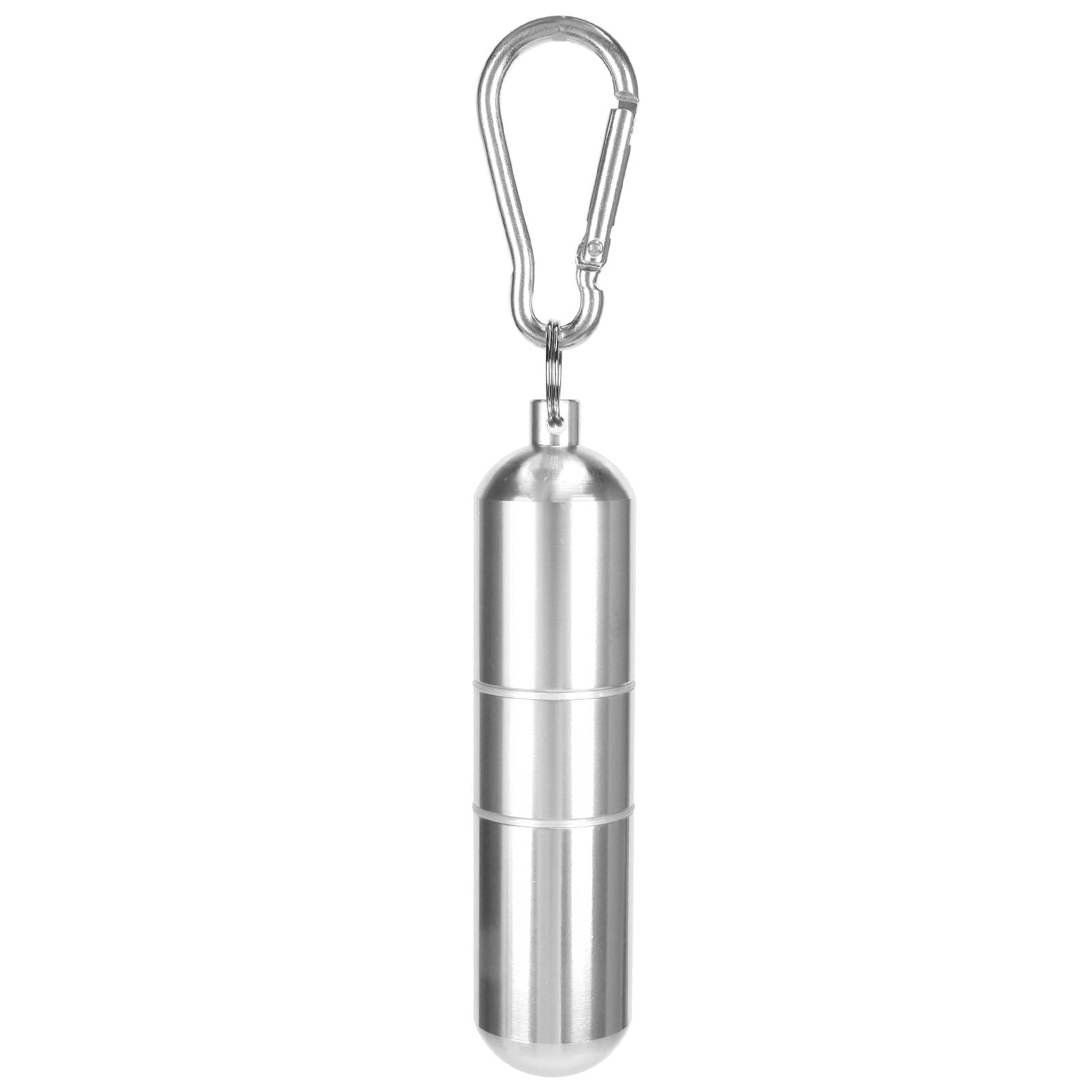 Cigarette Storage Tube Aluminum Alloy Sealed Waterproof Portable Cigarette Holder Container for Outdoor Travel Camping Hiking Silver