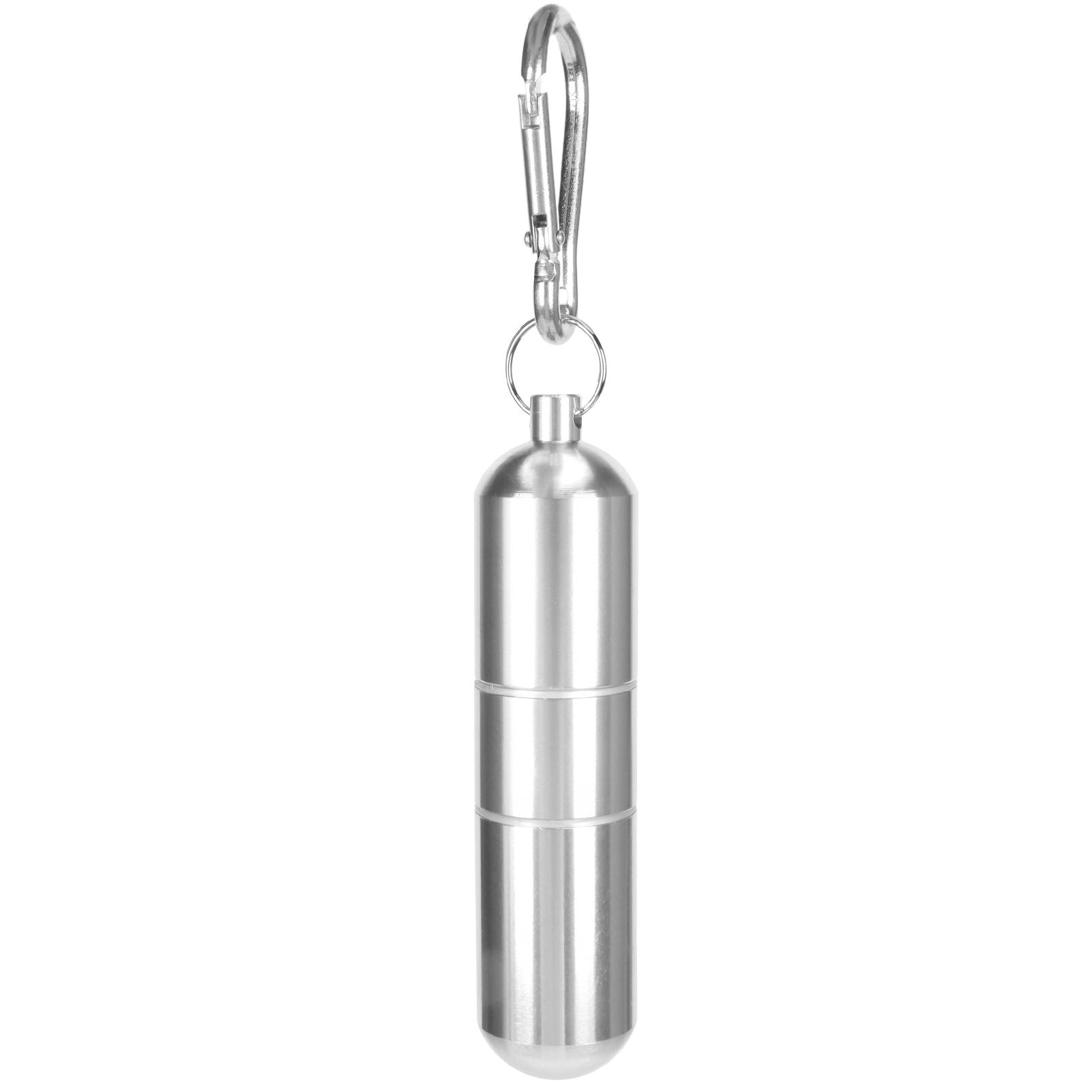Cigarette Storage Tube Aluminum Alloy Sealed Waterproof Portable Cigarette Holder Container for Outdoor Travel Camping Hiking Silver