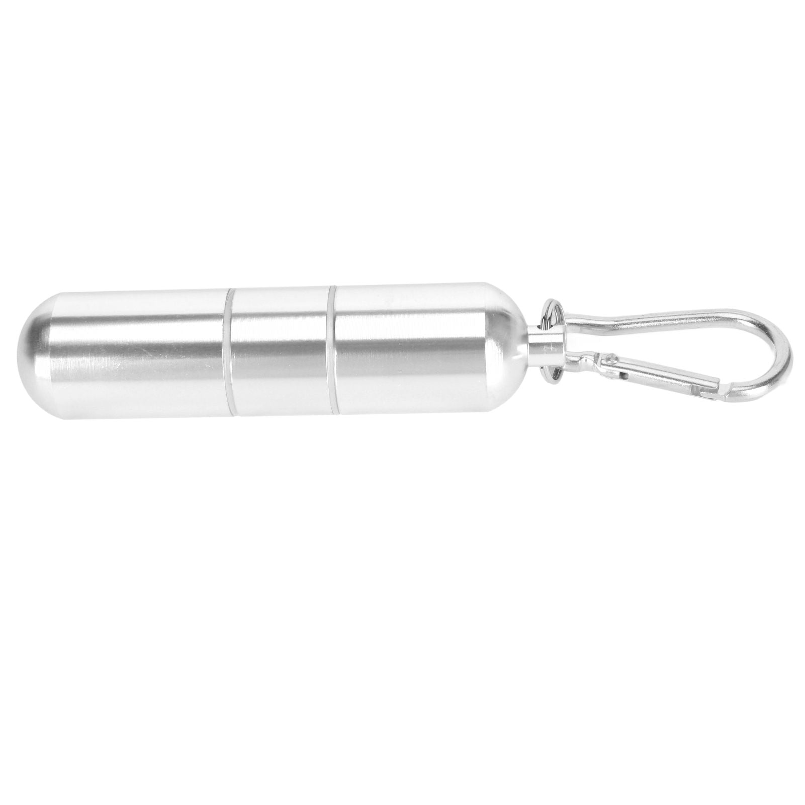 Cigarette Storage Tube Aluminum Alloy Sealed Waterproof Portable Cigarette Holder Container for Outdoor Travel Camping Hiking Silver