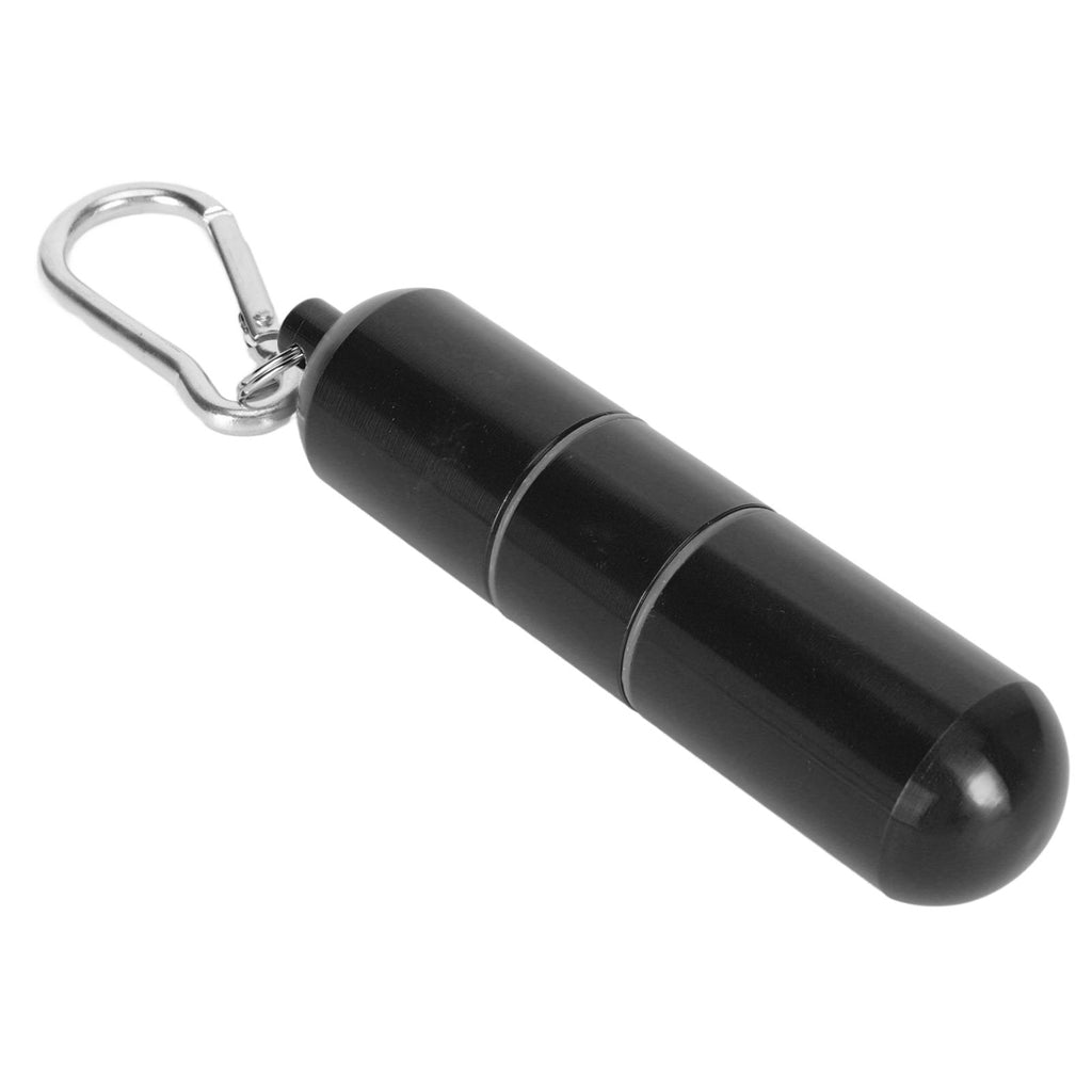 Cigarette Storage Tube Aluminum Alloy Sealed Waterproof Portable Cigarette Holder Container for Outdoor Travel Camping Hiking Black