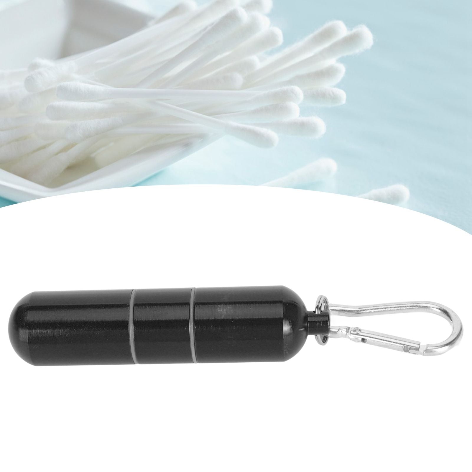 Cigarette Storage Tube Aluminum Alloy Sealed Waterproof Portable Cigarette Holder Container for Outdoor Travel Camping Hiking Black