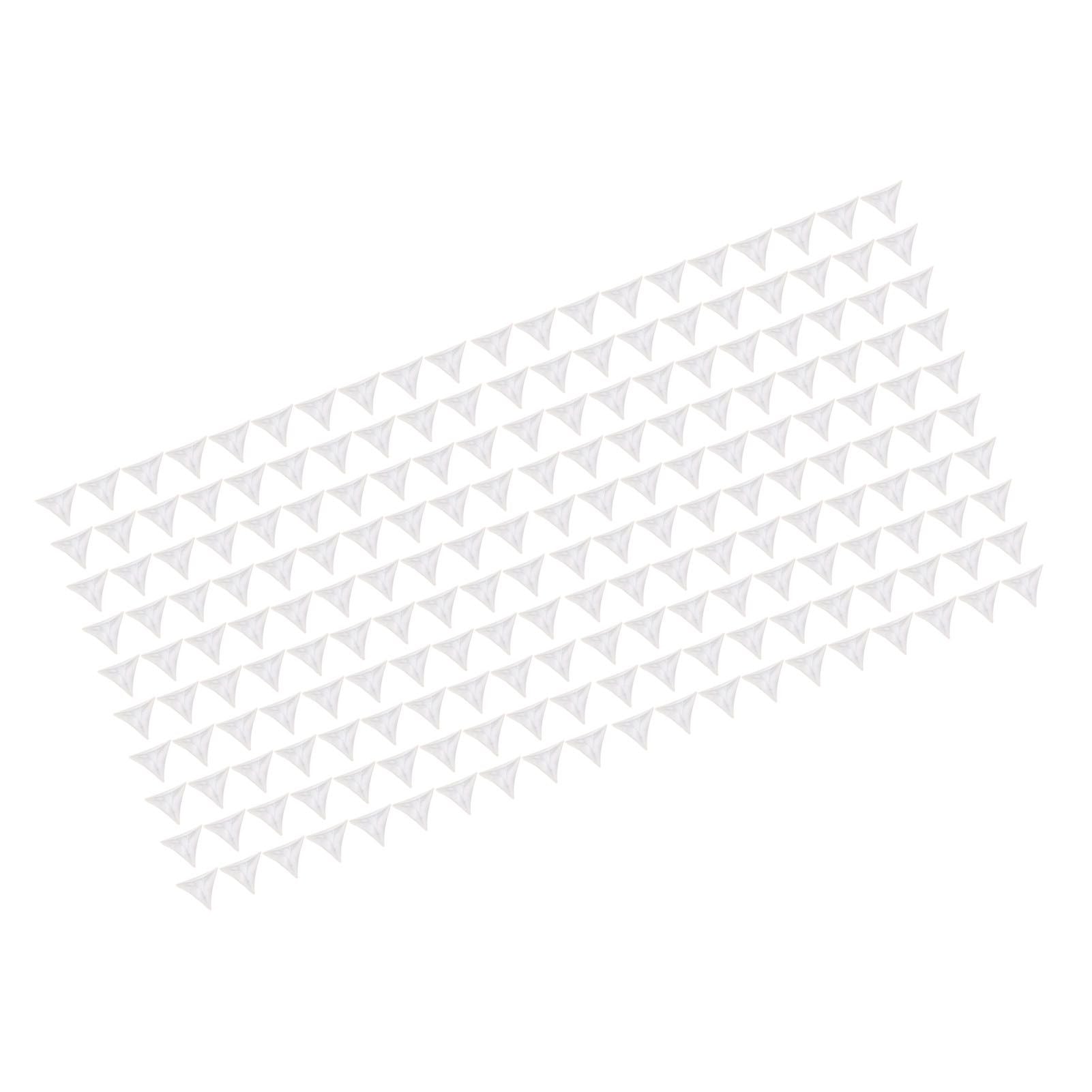200pcs Inside Corner Dust Guards Clear Triangular Anti Collision Dust Proof Table Corner Guards for Stairs Closets Cabinets Drawers