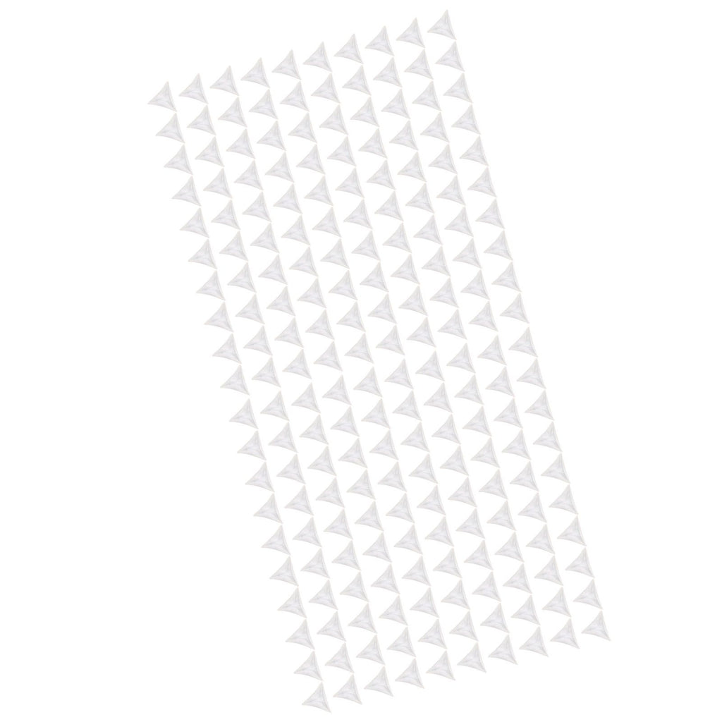 200pcs Inside Corner Dust Guards Clear Triangular Anti Collision Dust Proof Table Corner Guards for Stairs Closets Cabinets Drawers