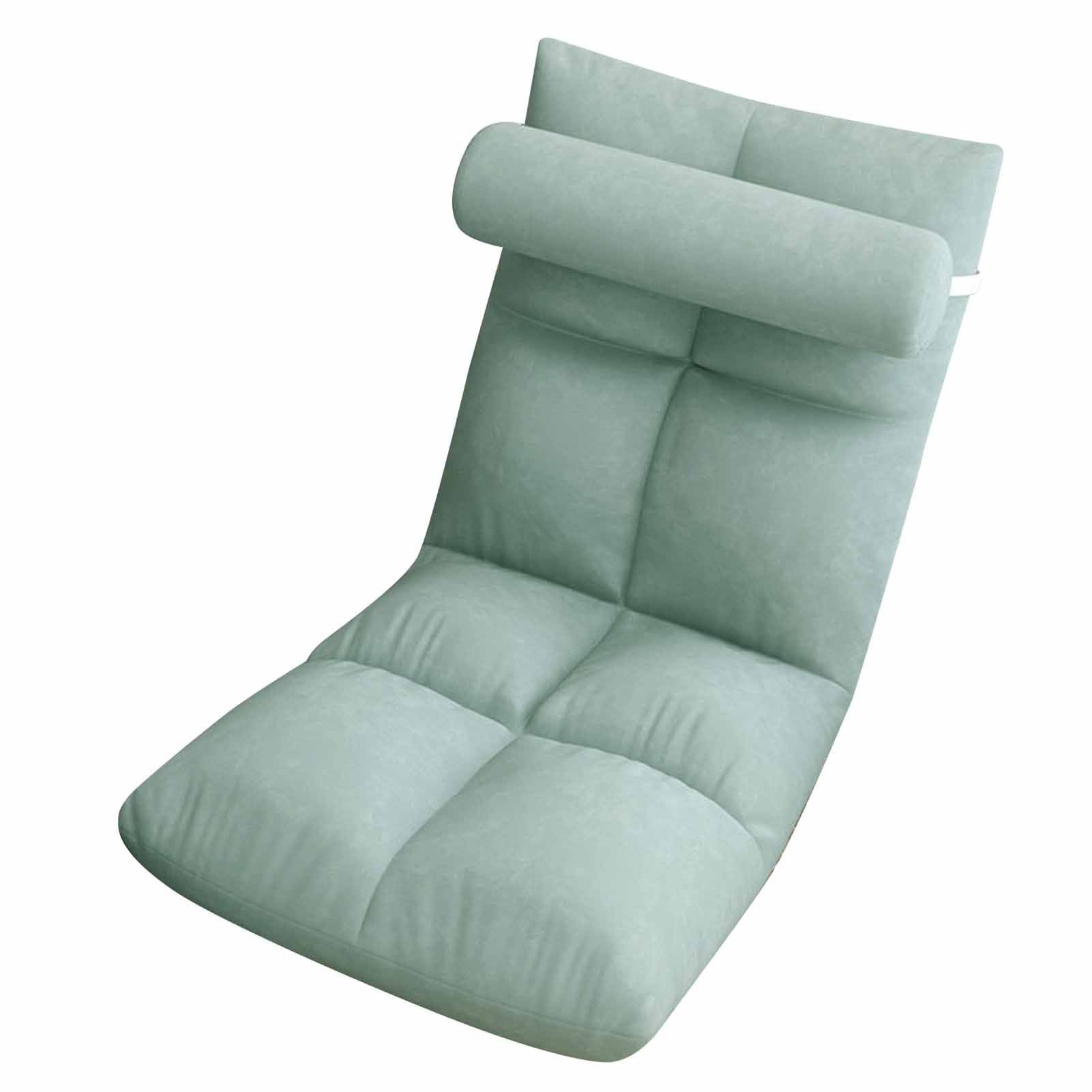 Floor Chair with Back Support Folding Sofa Chair Sleeper Bed Couch Recliner Floor Gaming Chair Meditation Chair for Adults Peacock Blue