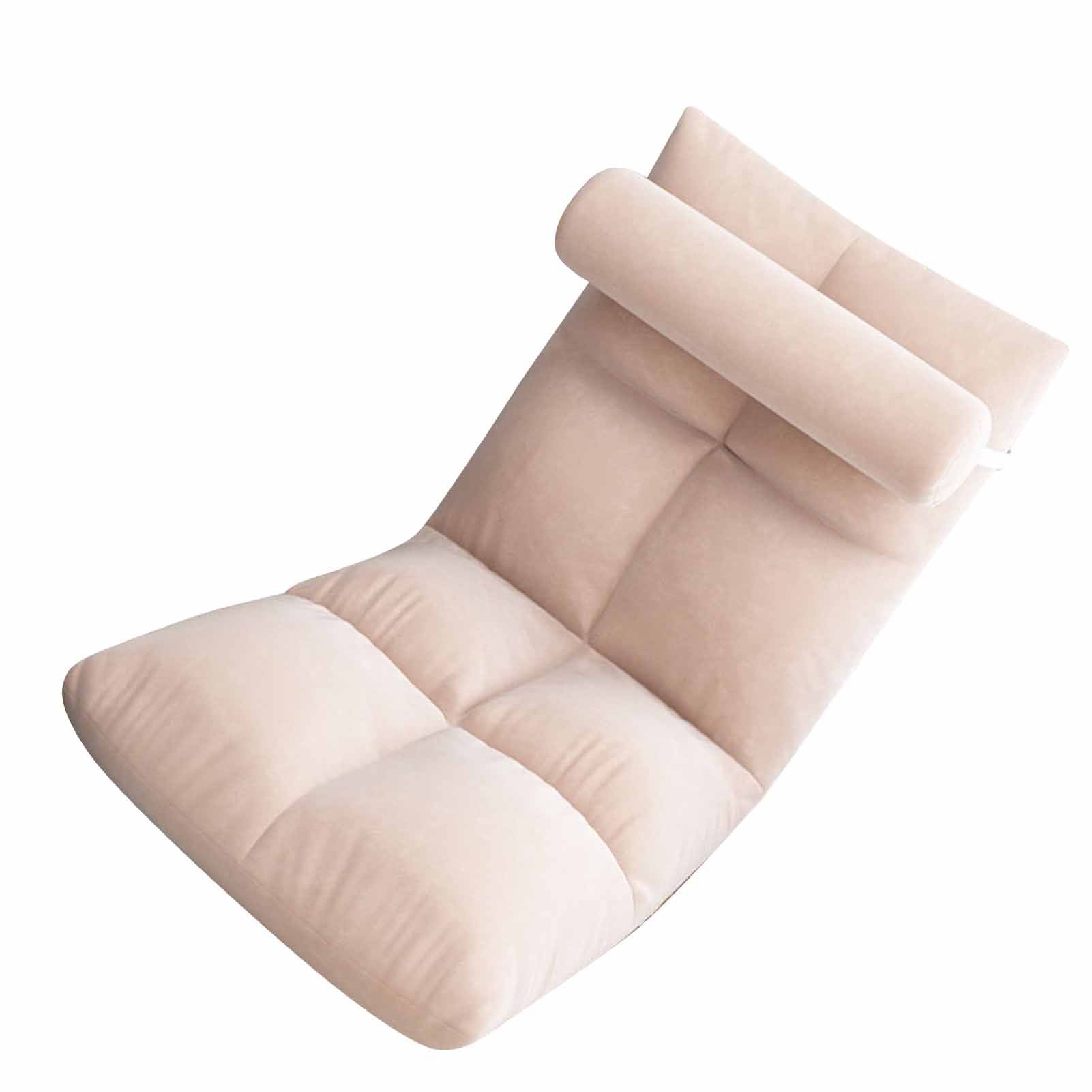 Floor Chair with Back Support Folding Sofa Chair Sleeper Bed Couch Recliner Floor Gaming Chair Meditation Chair for Adults Pink