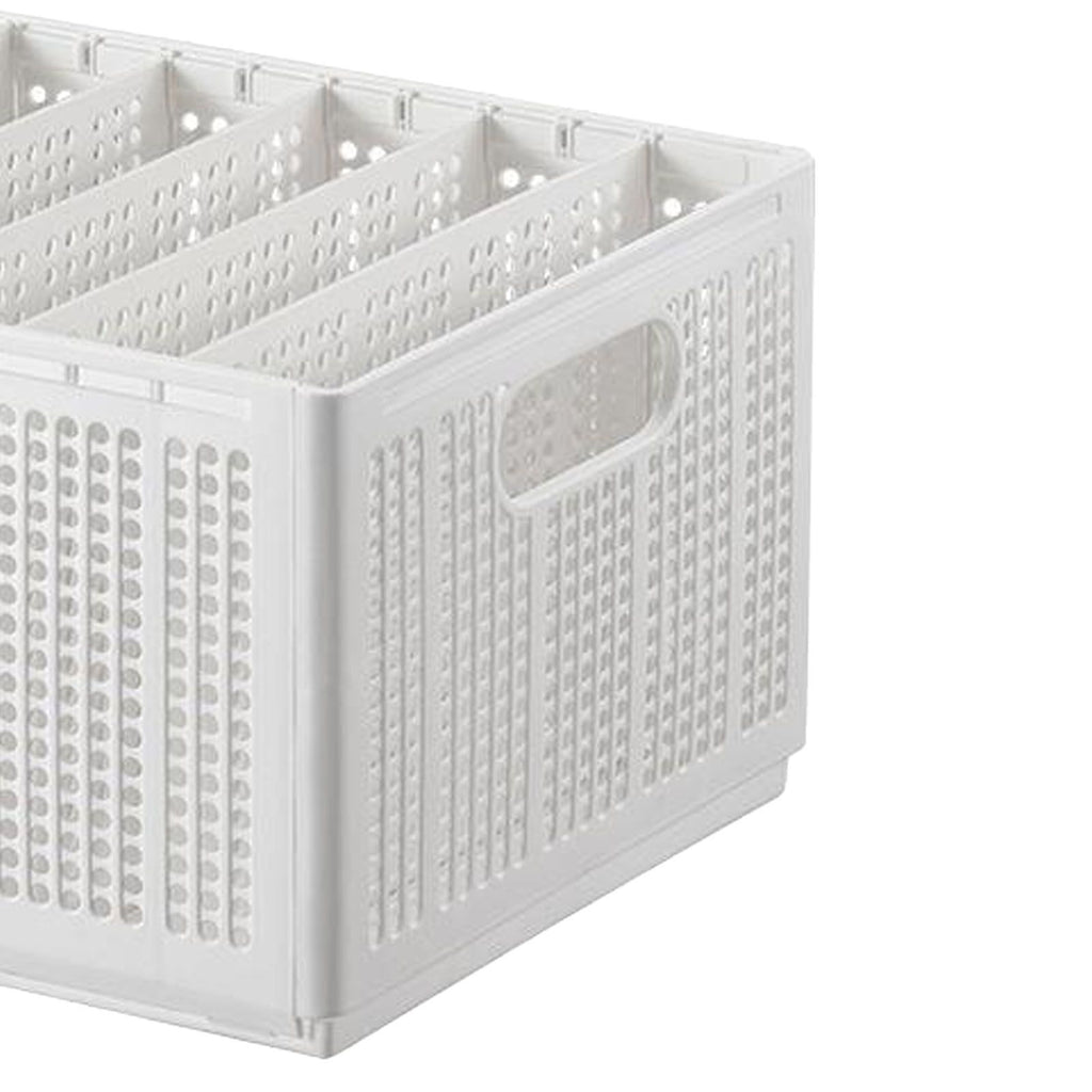 Closet Foldable Pants Storage Box Pure White Adjustable Dividers Rugged Divided Clothing Storage Boxes for Bedroom Wardrobe Large 7 Grids: 6 Baffles