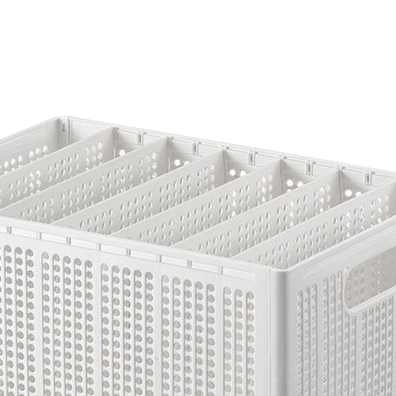 Closet Foldable Pants Storage Box Pure White Adjustable Dividers Rugged Divided Clothing Storage Boxes for Bedroom Wardrobe Large 7 Grids: 6 Baffles