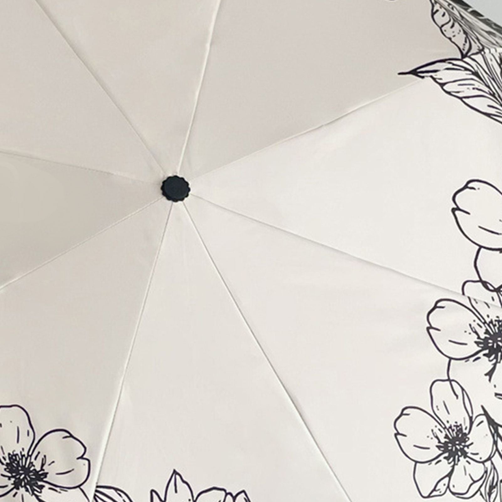 Vintage Floral Sunshade Umbrella Windproof Manual Operation Lightweight Folding Umbrella for Women Girls Kids