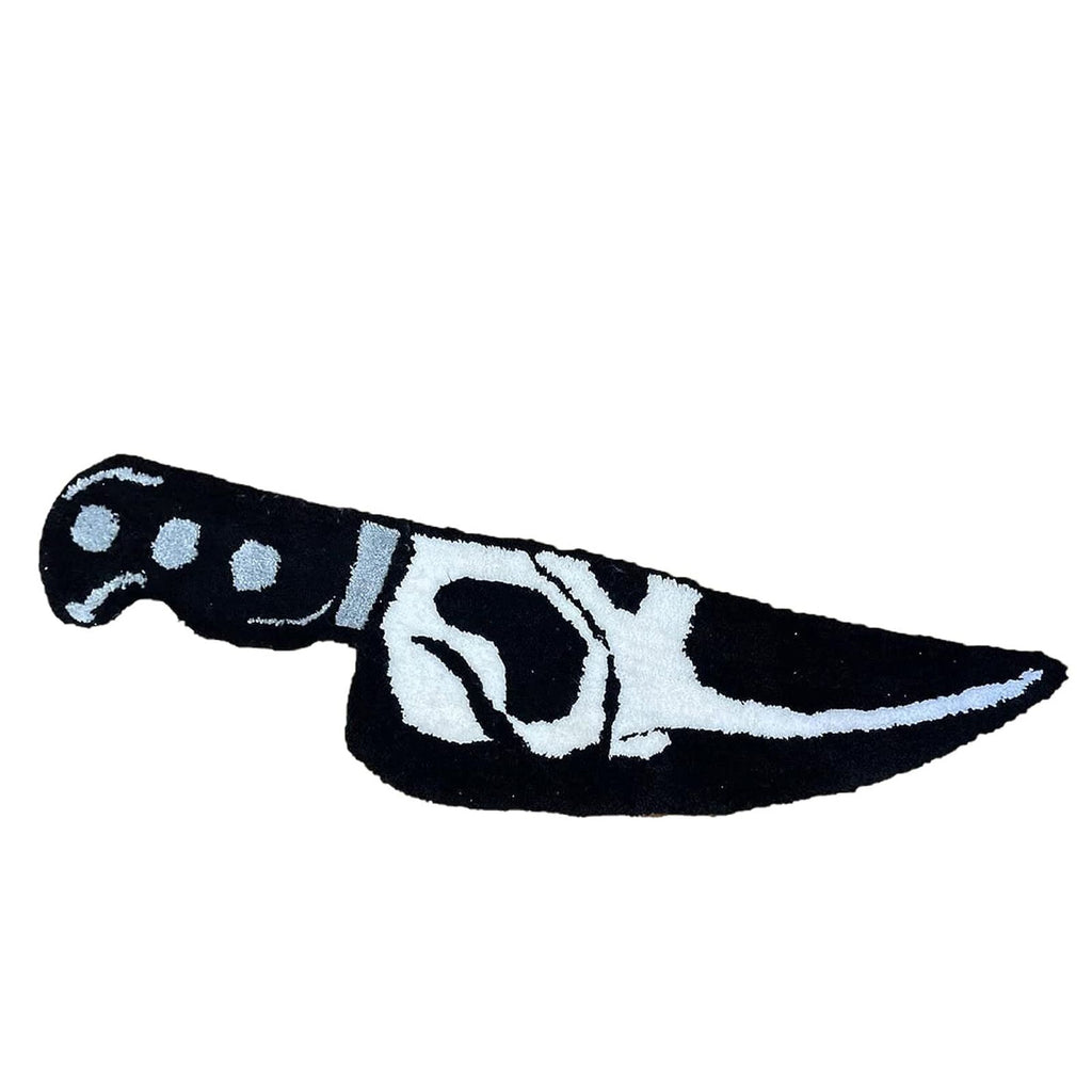 Skull Knife Carpet Horror Scary Scream Bedside Rug Wear Resistant Cashmere Home Welcome Decor 88.9CM